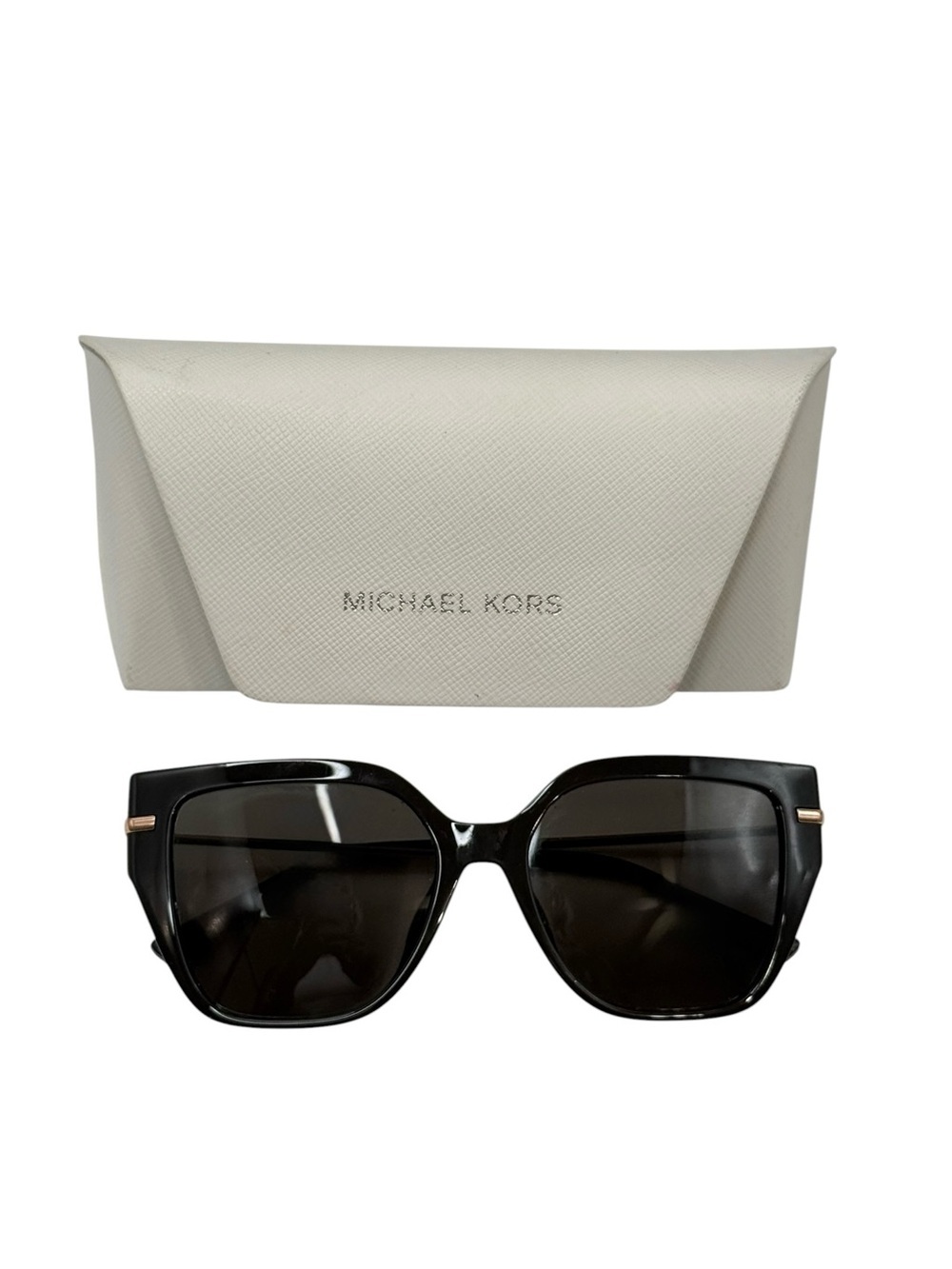 Michael Kors St. Barths MK2231U oversized sunglasses black frame gold-tone - Picture 3 of 9